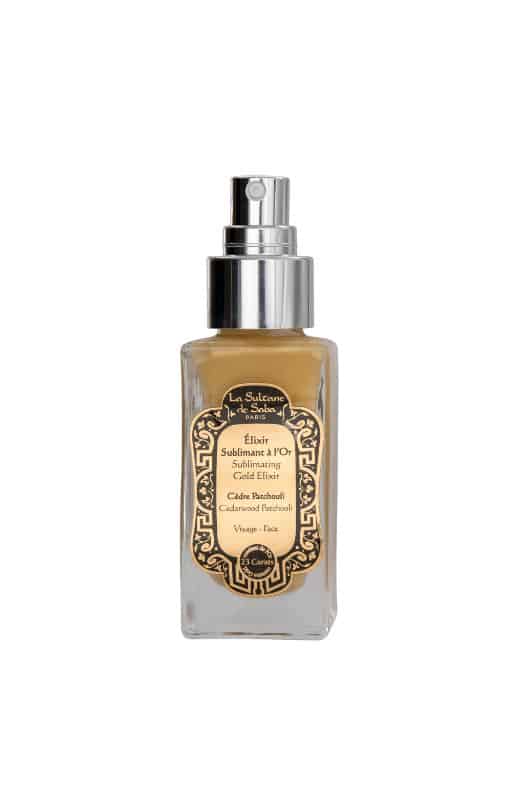 23 carat gold cedarwood & patchouli fragrancesublime gold elixir face oil 50ml