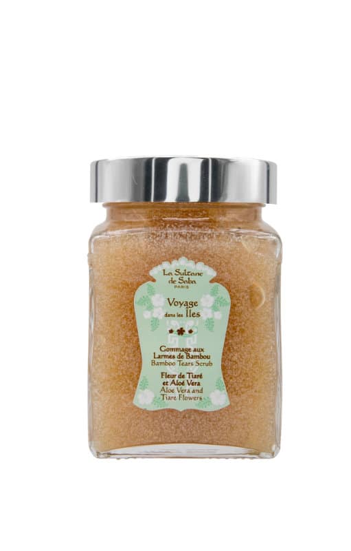 aloe vera & tiare flowers fragrance  bamboo tears body scrub 300g