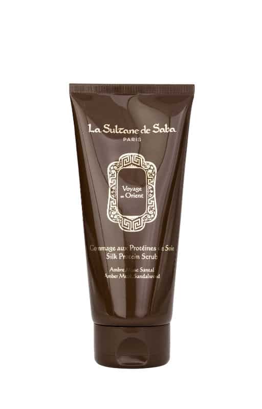 amber musk sandalwood fragrance silk protein scrub 200ml
