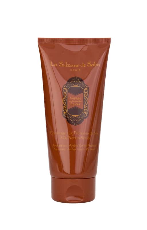 oriental ayurvedic  amber vanilla patchouli fragrance  silk protein scrub 200ml