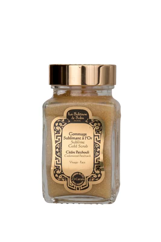 23 carat gold  cedarwood & patchouli fragrancesublime gold face scrub 100ml