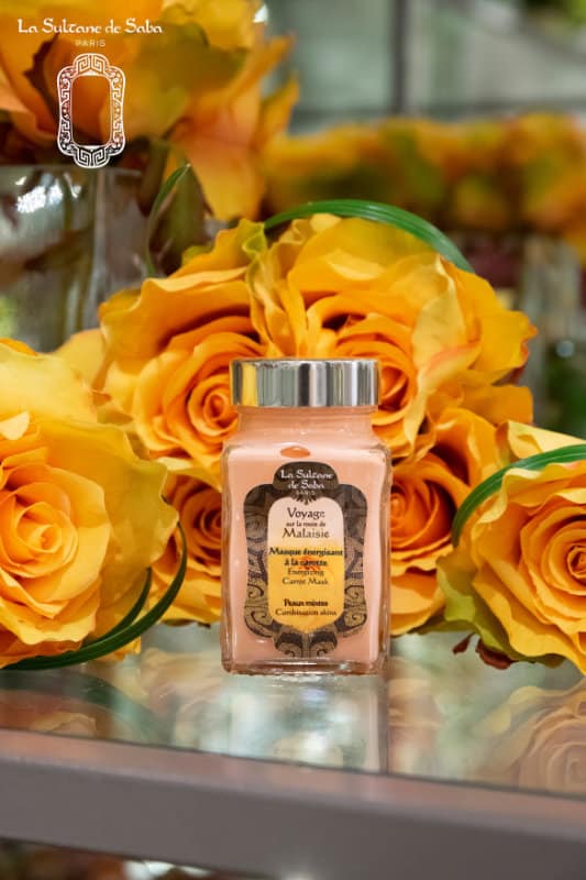 energising carrot mask<br>jasmine & tropical flowers fragrance <br>face mask 100ml