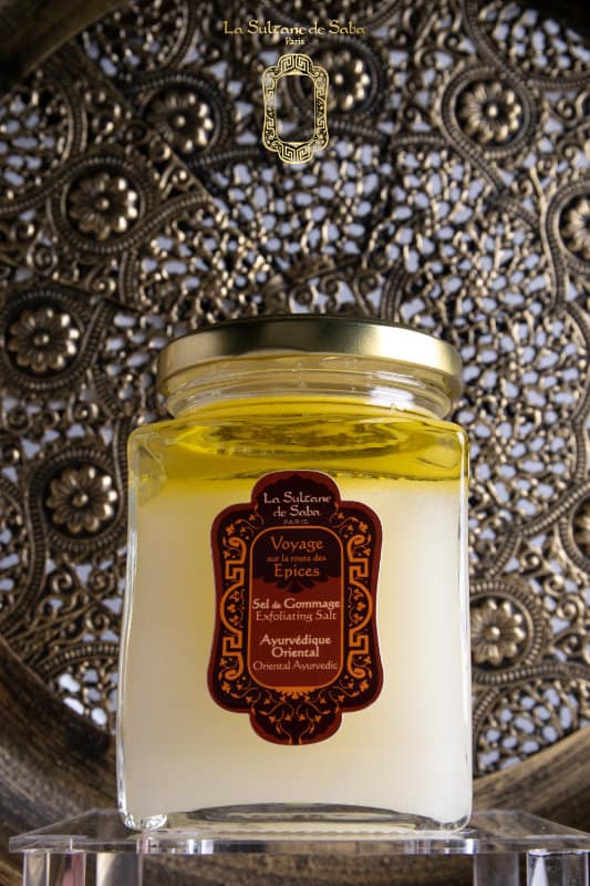 oriental ayurvedic <br> amber vanilla patchouli fragrance <br> body salt scrub 300g