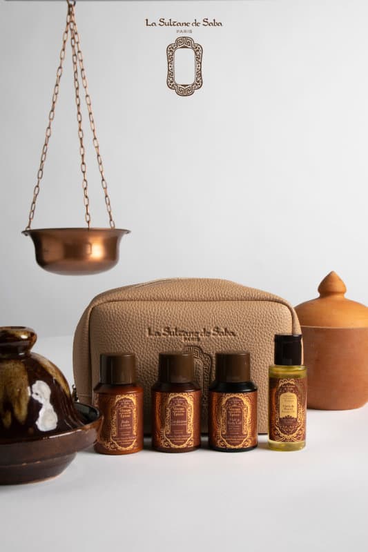 oriental ayurvedicamber vanilla patchouli fragrance & orange blossom  carepouch