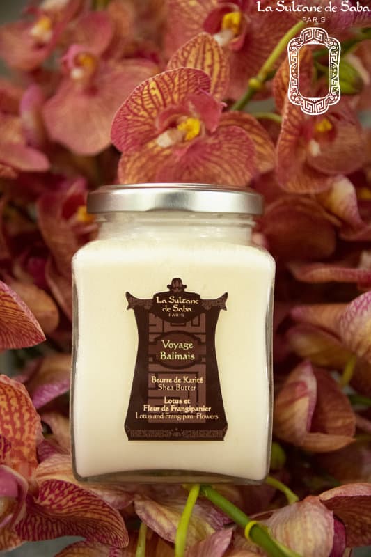 lotus & frangipani flower fragrance<br> shea butter 300g