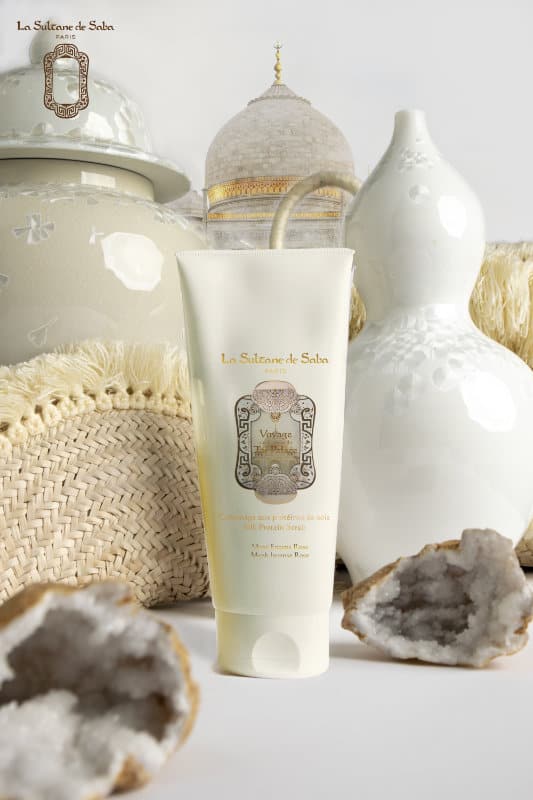 musk incense rose fragrance<br> silk protein scrub 200ml