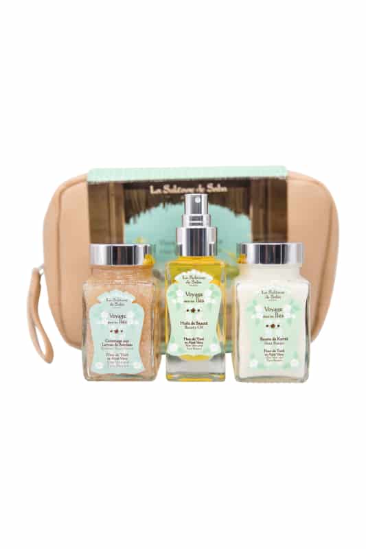 aloe vera & tiare flowers fragrance  body gift carepouch