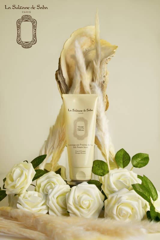 orange blossom fragrance<br> silk protein scrub 200ml